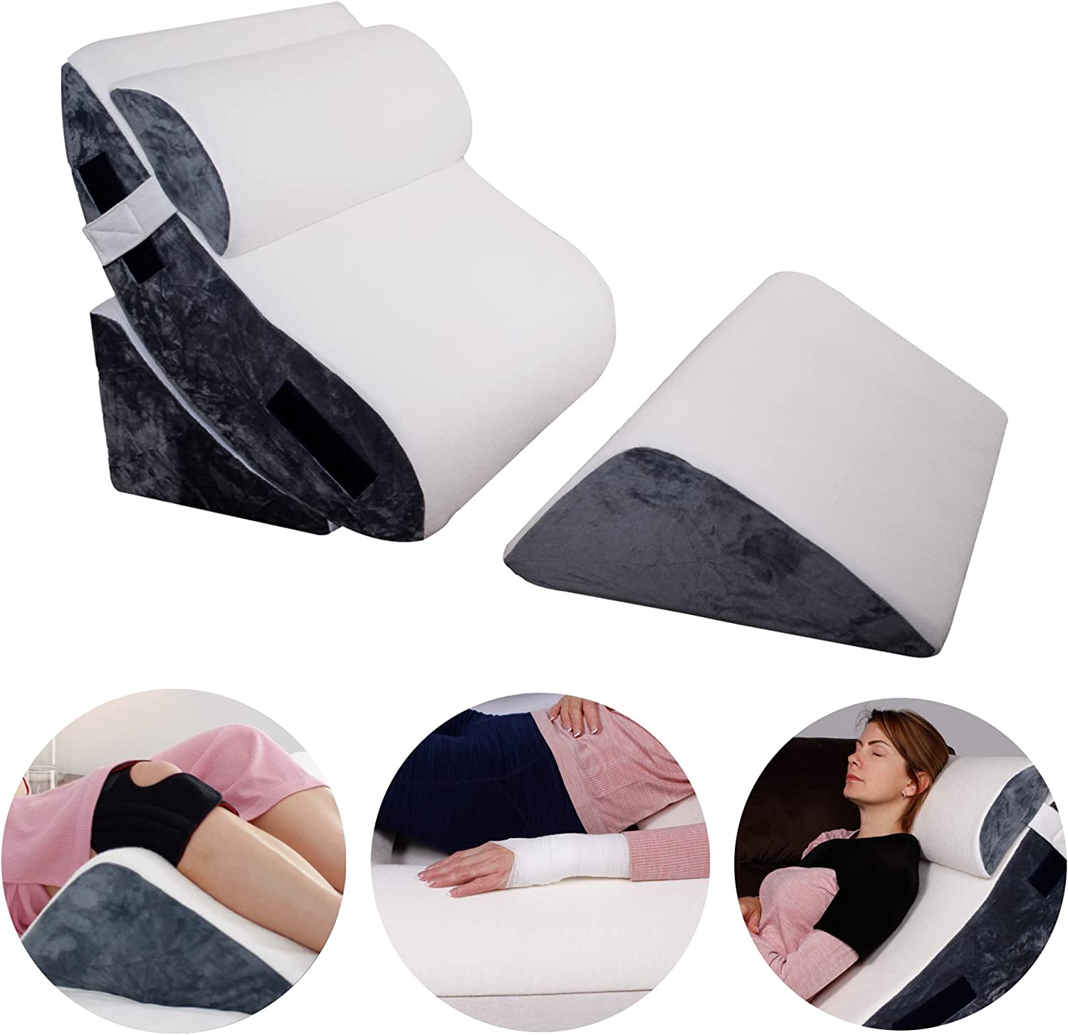 EEVIRA 4pc Orthopedic Bed Wedge Pillow Set - Eevira